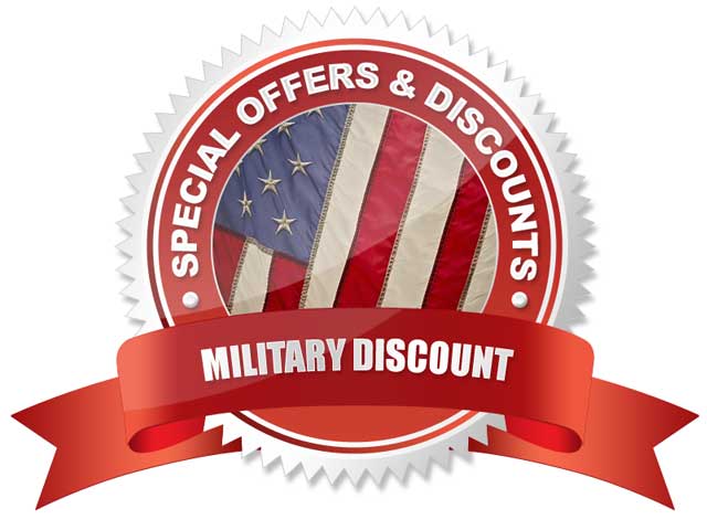 Military Discounts Available