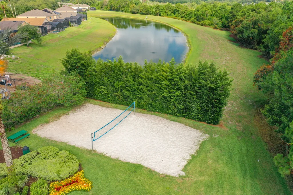 Emerald Island Volleyball court